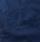Sunspel - Button-Down Collar Cotton-Chambray Shirt - Blue