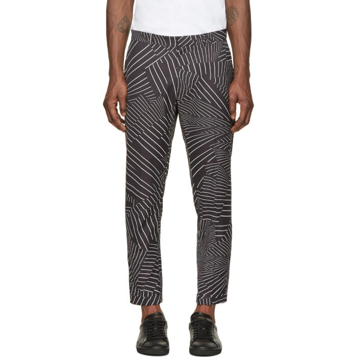 Photo: Christopher Kane Black and White Deconstructed Pinstripe Turn Up Trousers