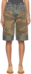 MadeMe Indigo Double-Knee Denim Shorts