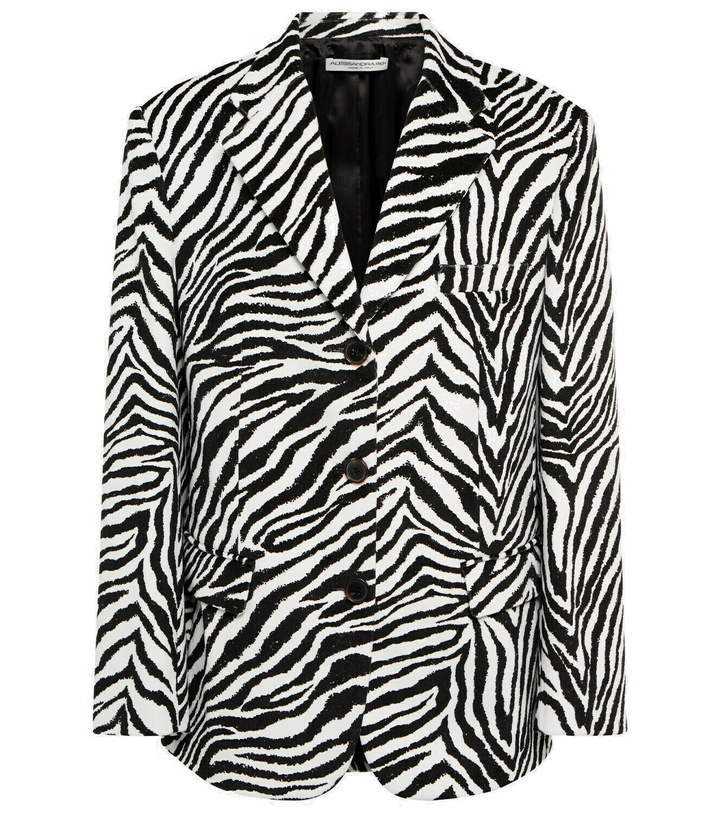 Photo: Alessandra Rich Zebra-printed cotton blazer