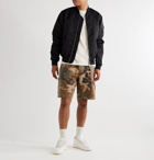 John Elliott - Camouflage-Print Cotton-Twill Drawstring Cargo Shorts - Green