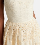Elie Saab Silk and cotton-blend guipure lace midi dress