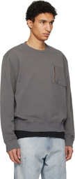 MM6 Maison Margiela Gray Utility Pocket Sweatshirt