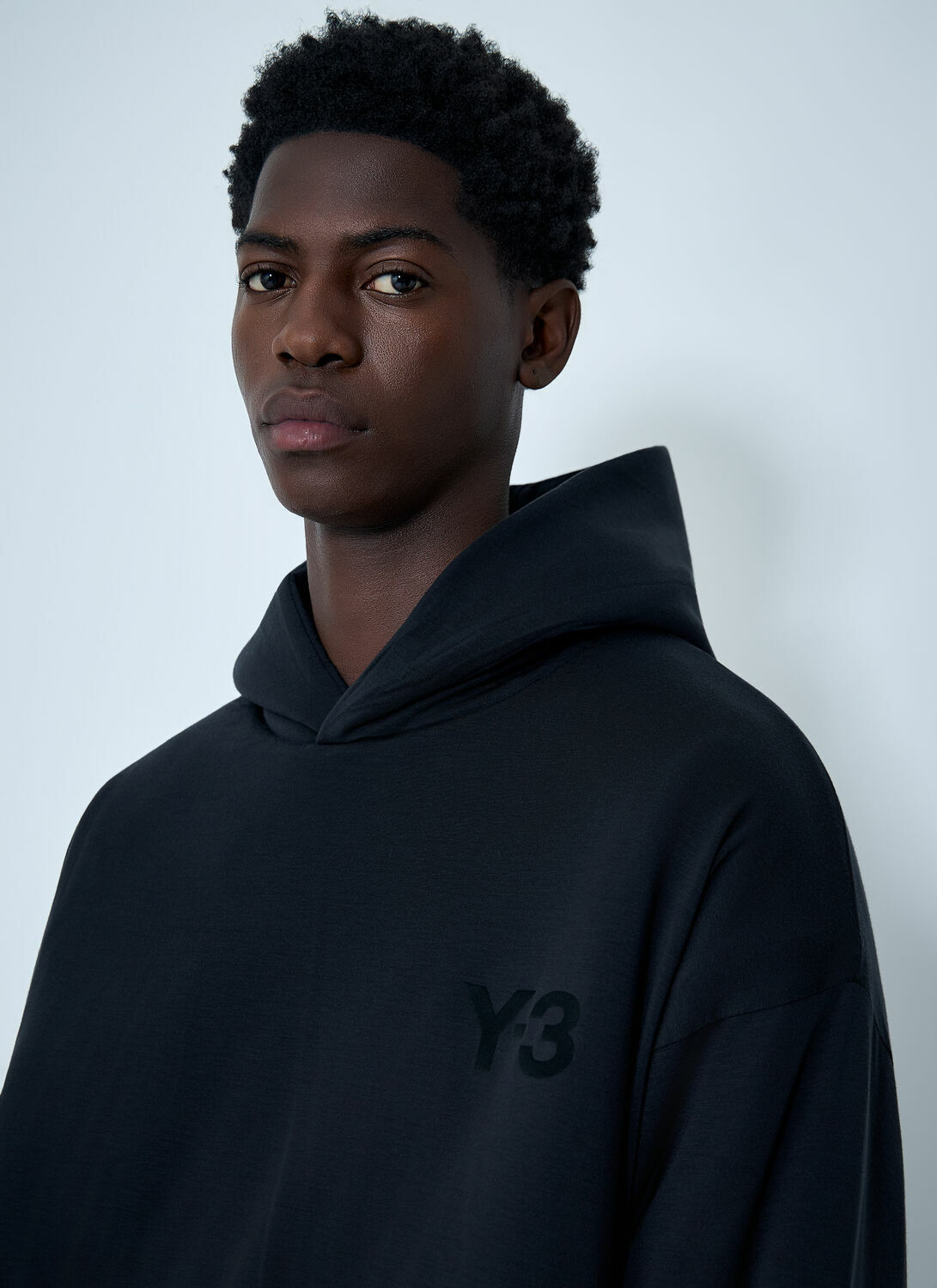 Y-3 Logo Motif Hooded Sweatshirt