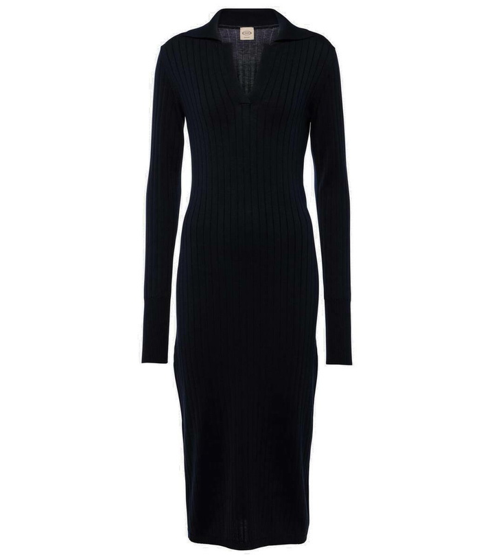 Photo: Tod's Ribbed-knit silk and cotton midi dress