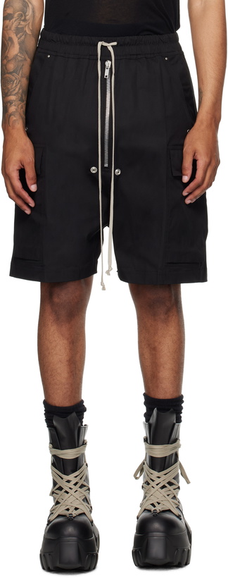 Photo: Rick Owens Black Concordians Cargobela Shorts