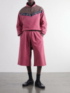 KAPITAL - Wide-Leg Cotton-Jersey Drawstring Shorts - Pink