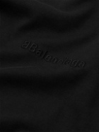 Balenciaga - Logo-Embroidered Cotton-Jersey T-Shirt - Black