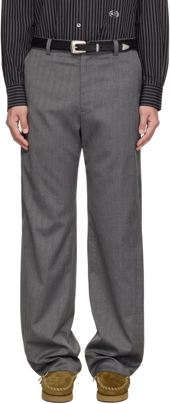 Photo: Commission Gray Herringbone Shift Trousers