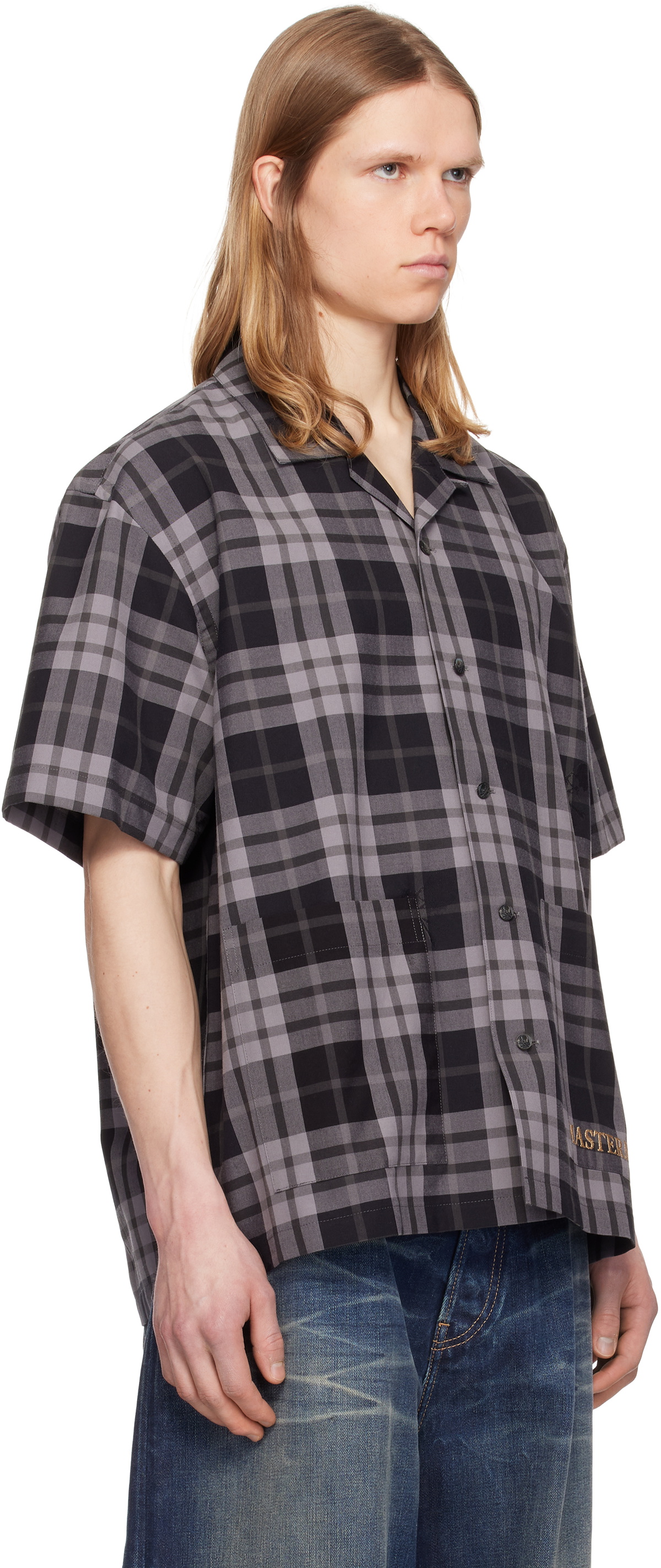 MASTERMIND WORLD Black Plaid Shirt