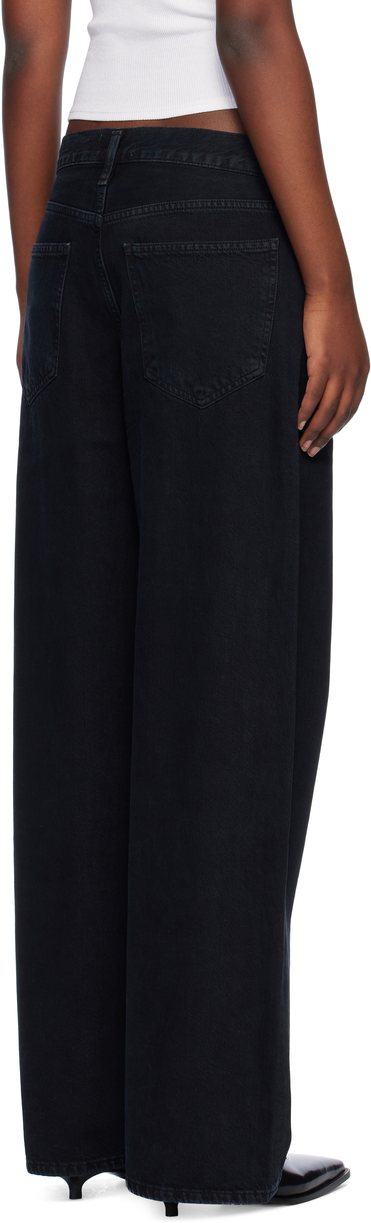 AGOLDE Black Low Slung Baggy 30.5 Jeans