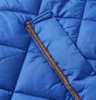Peter Millar - Essex Suede-Trimmed Quilted Shell Gilet - Blue