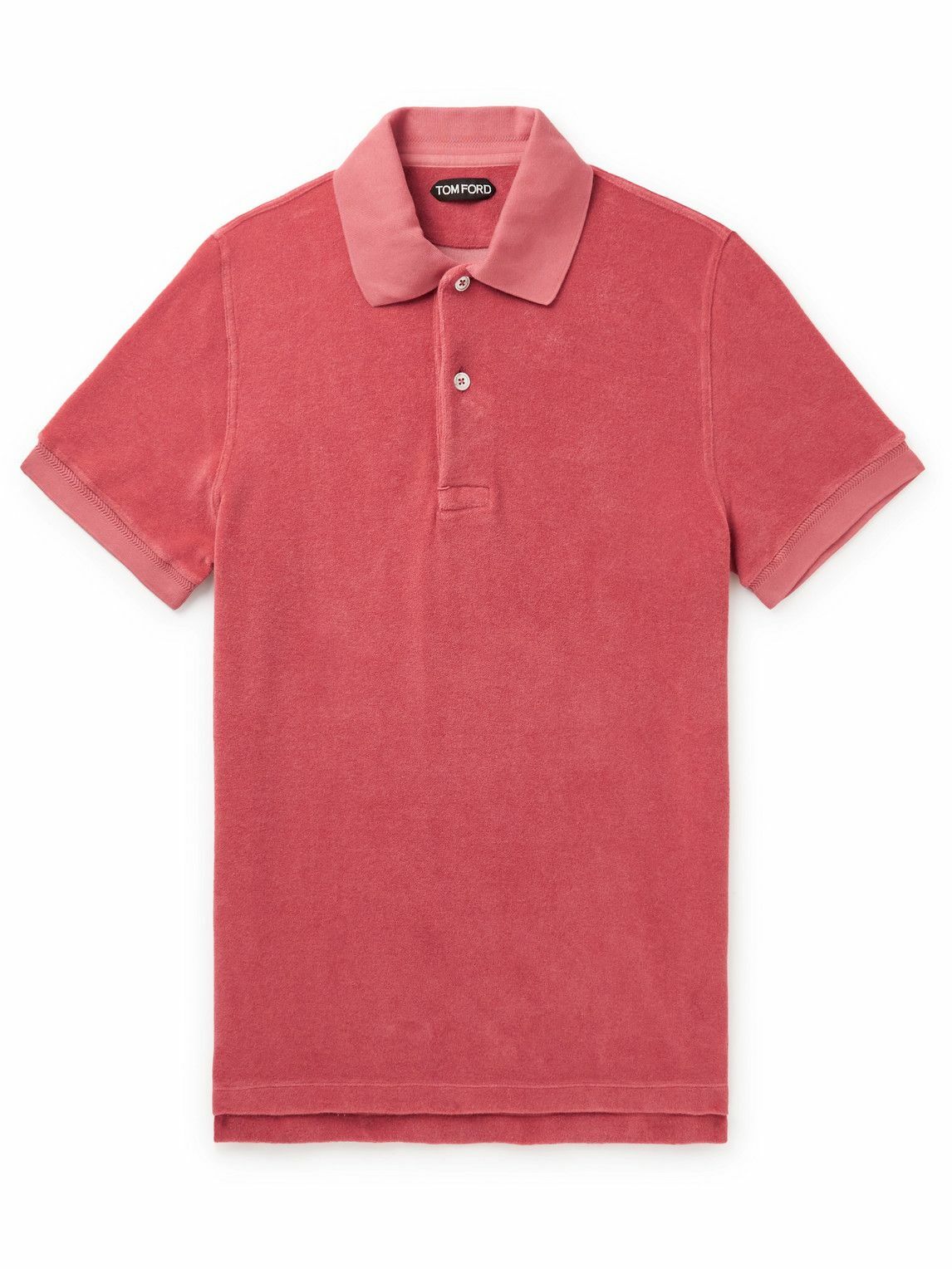 TOM FORD - Slim-Fit Cotton-Blend Terry Polo Shirt - Pink TOM FORD