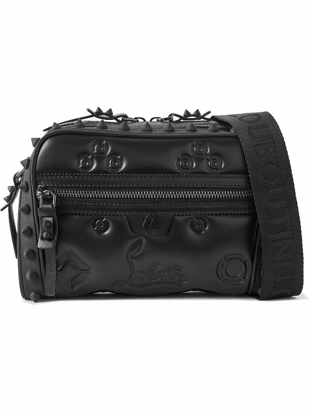 Photo: Christian Louboutin - Loubitown Studded Logo-Embossed Leather Messenger Bag
