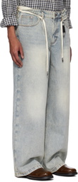 C2H4 Blue Disarray Baggy Jeans