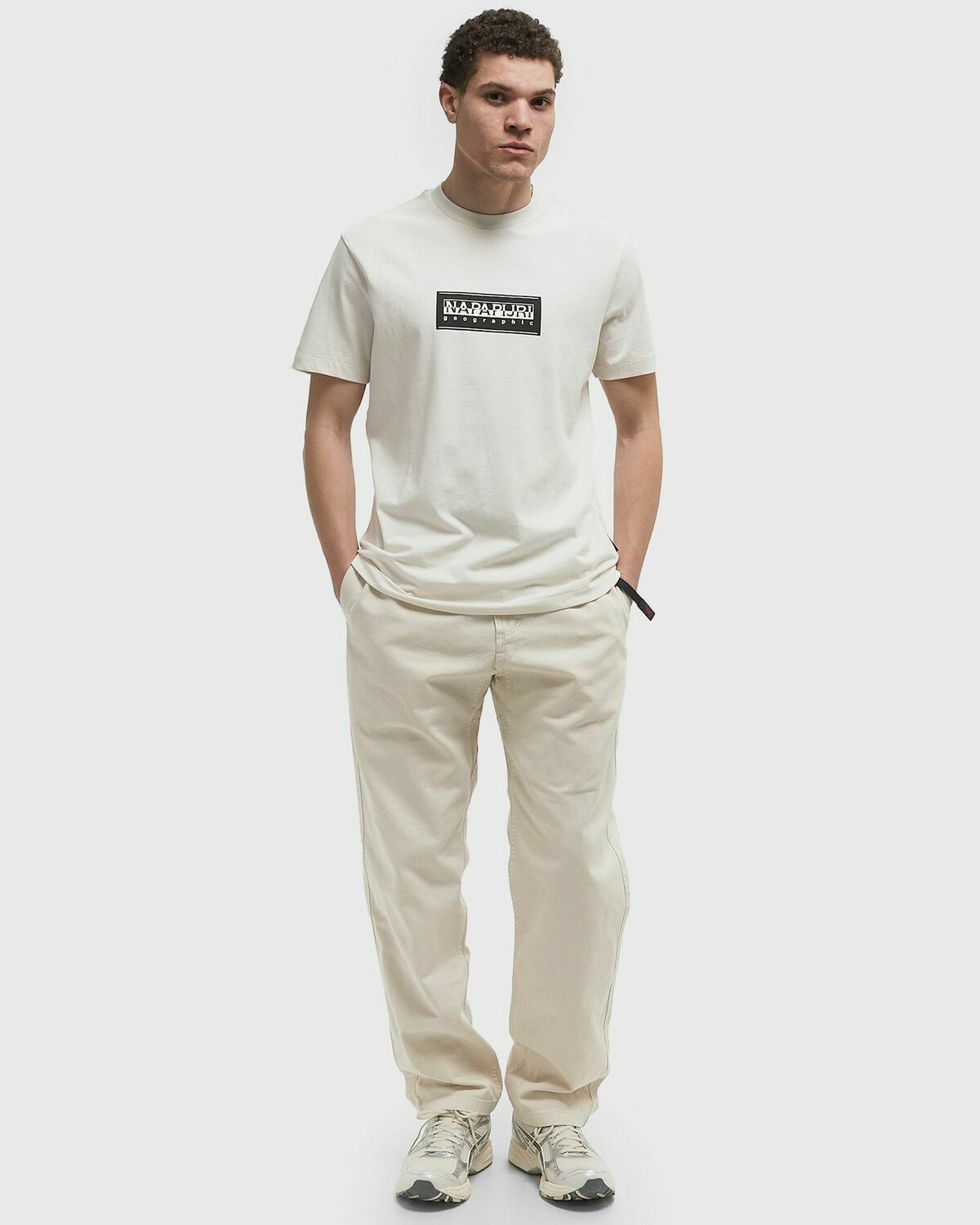 Napapijri S-BOX LOGO SS TEE White Mens Shortsleefe