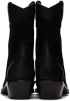 Saint Laurent Black Ratched Cowboy Boots