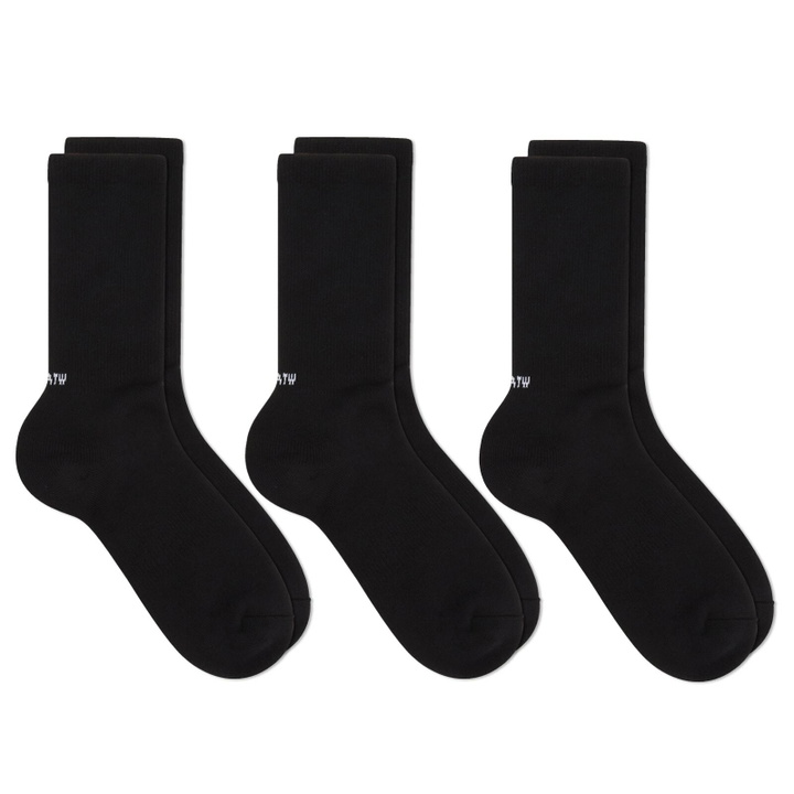 Photo: WTAPS Men's Skivvies Socks - 3-Pack in Black 