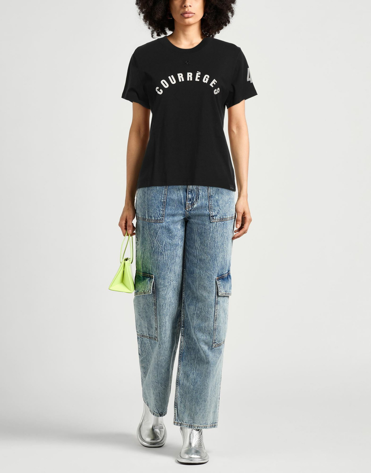 Courrèges Womens T-shirt in Black