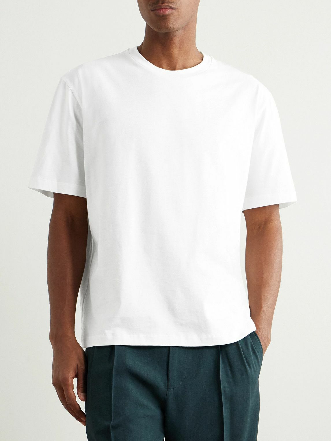 WHITE JERSEY TEE SHIRT