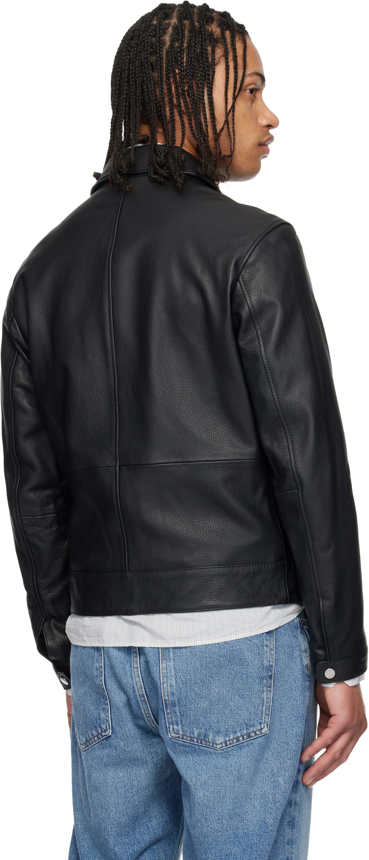 BOSS Black Regular Fit Leather Jacket