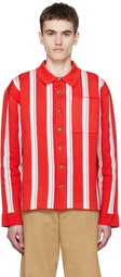 Jacquemus Red Le Chouchou 'La Chemise Maille Polo' Cardigan