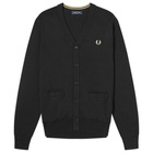 Fred Perry Men's Merino Cardigan in Black