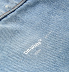 Off-White - Logo-Print Denim Shirt - Blue