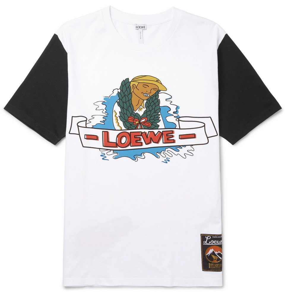 Loewe - Holiday Printed Cotton-Jersey T-Shirt - Men - White Loewe