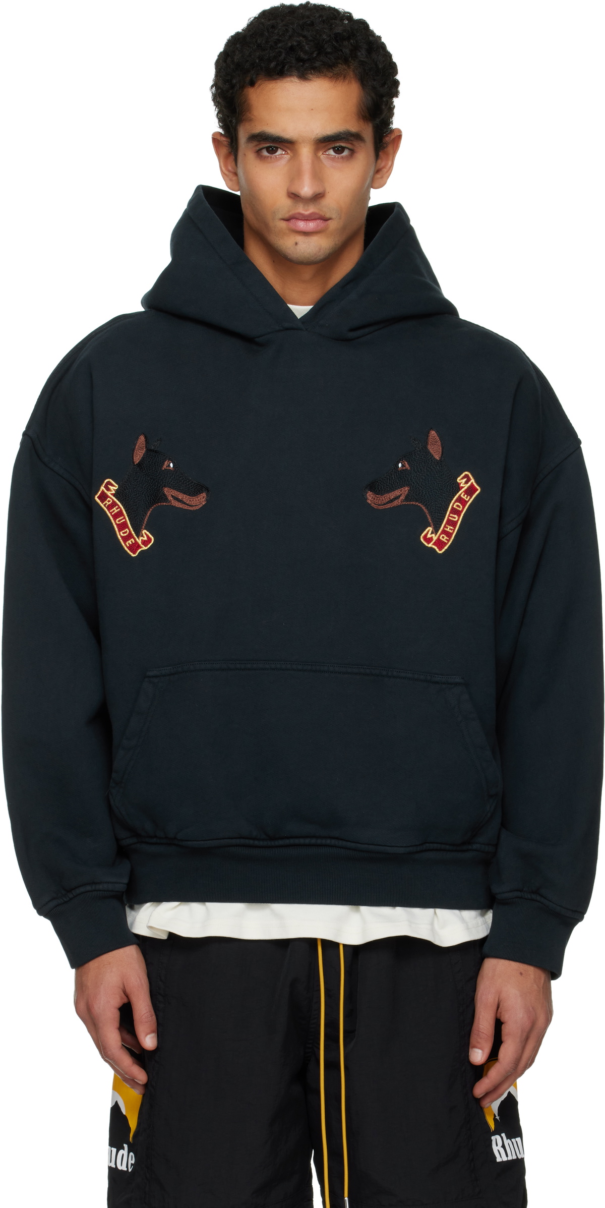 Rhude Black London Hound Hoodie