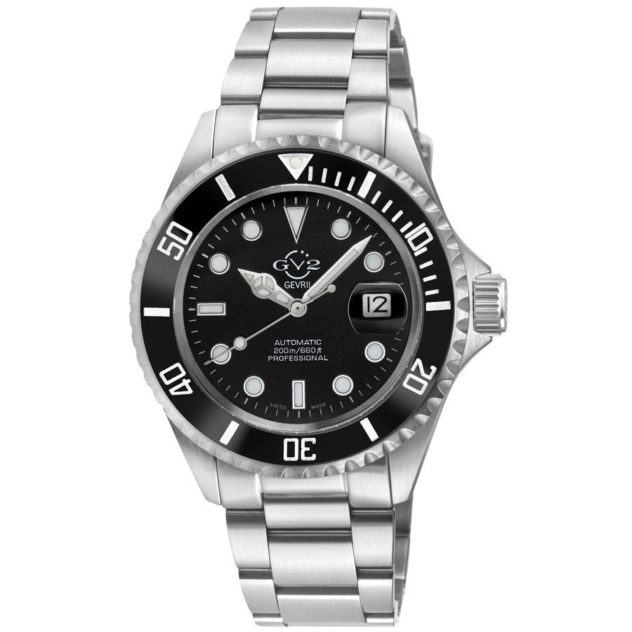 GV2 by Gevril Liguria Automatic Black Dial Mens Watch 42147