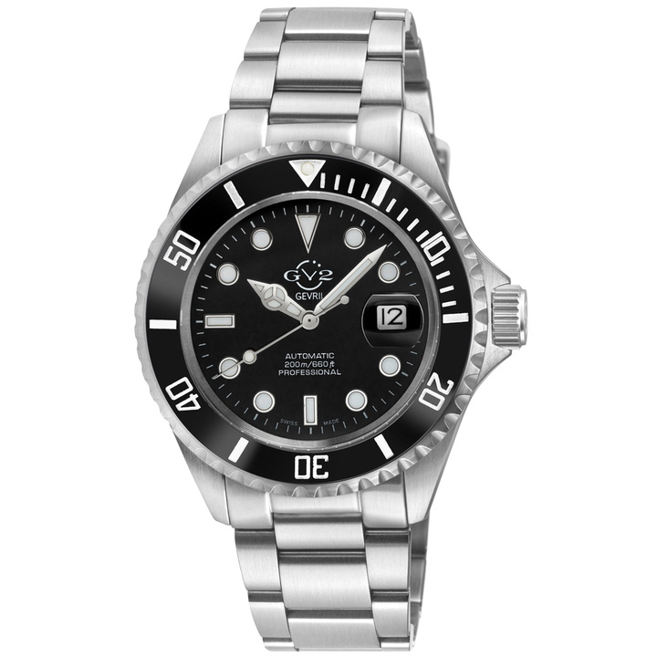 Photo: GV2 by Gevril Liguria Automatic Black Dial Mens Watch 42147