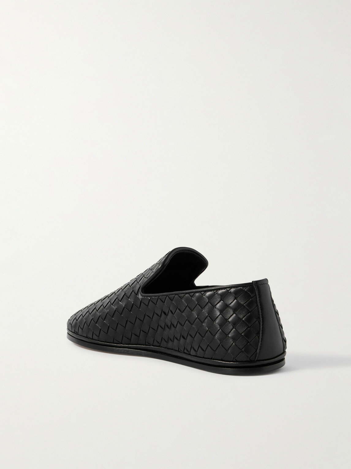 Bottega Veneta - Intrecciato Full-Grain Leather Slippers - Black