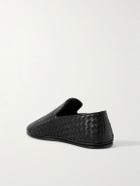 Bottega Veneta - Intrecciato Full-Grain Leather Slippers - Black