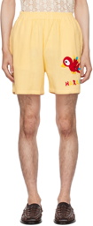 HARAGO Yellow Two-Pocket Shorts