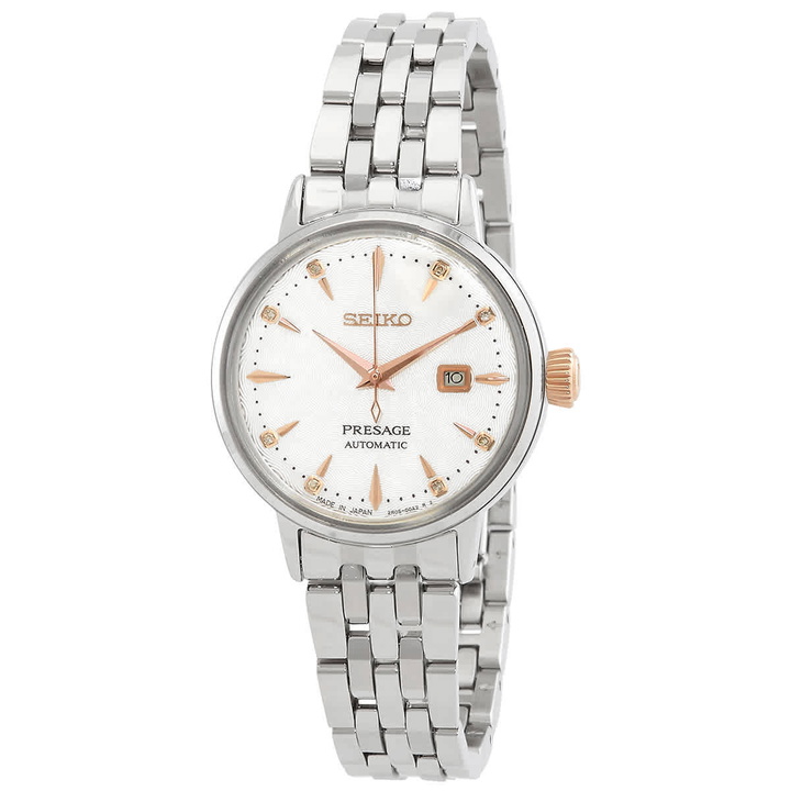 Photo: Seiko Presage Cocktail Automatic Diamond White Dial Ladies Watch SRE009J1