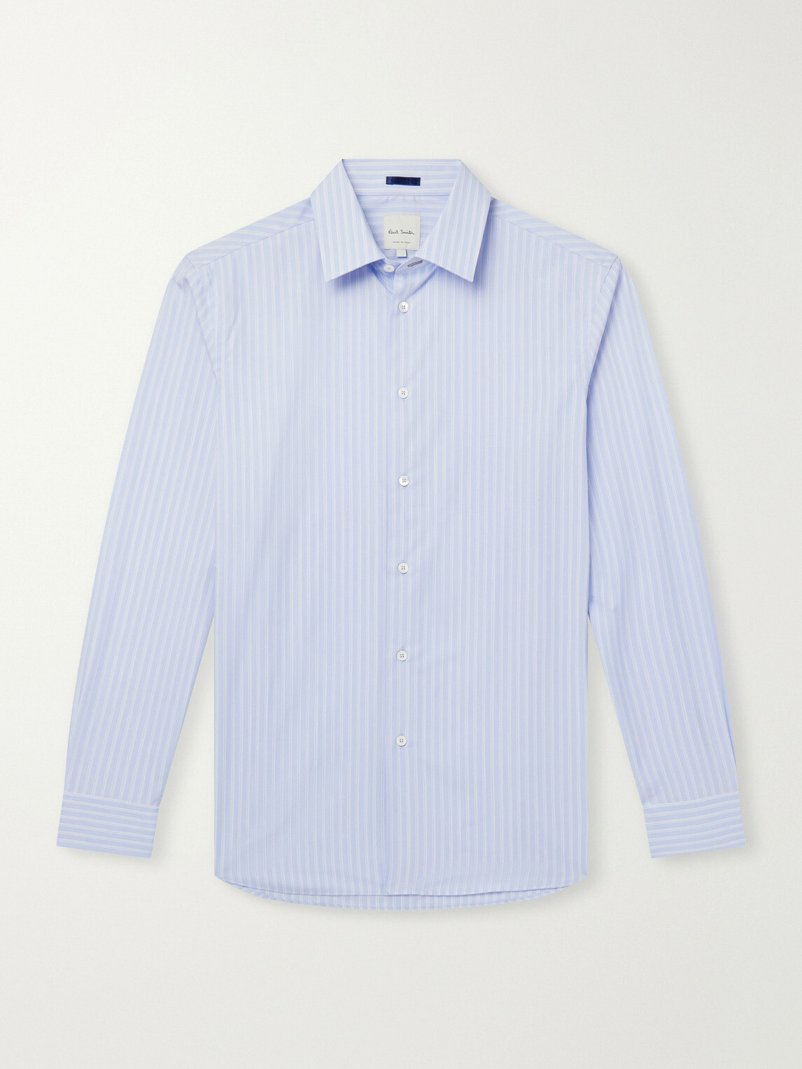 Paul Smith - Striped Cotton-Poplin Shirt - Blue