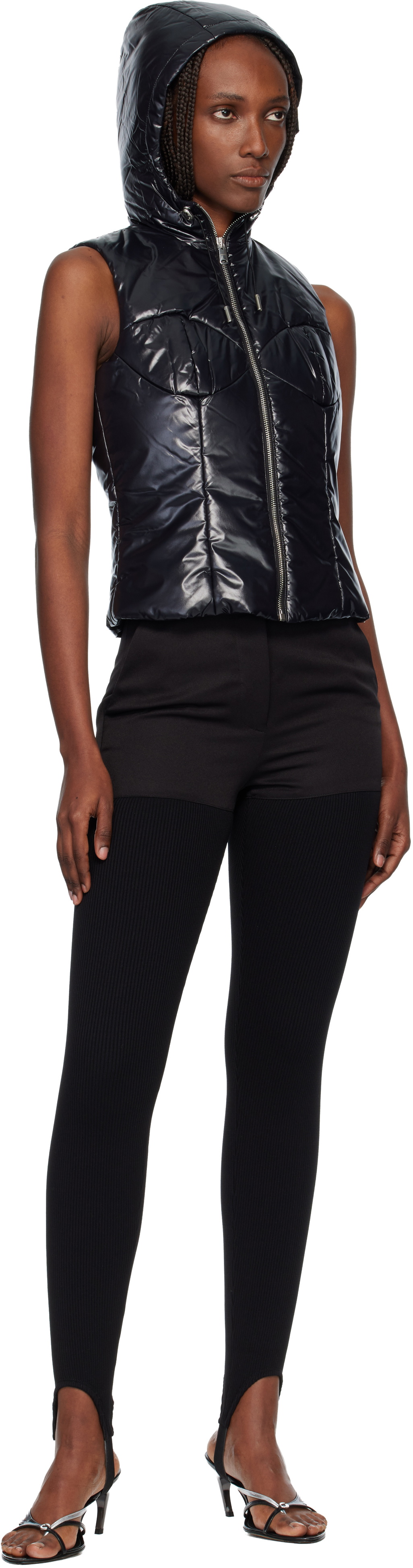 Coperni Black Hooded Puffer Vest