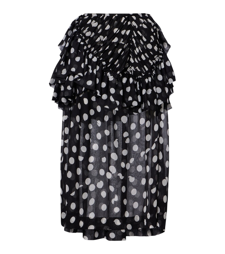 Photo: Dries Van Noten Polka-dot ruffled midi skirt