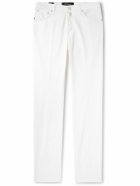 Kiton - Straight-Leg Cotton-Blend Trousers - White