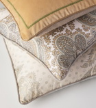 Etro Logo cotton and wool cushion