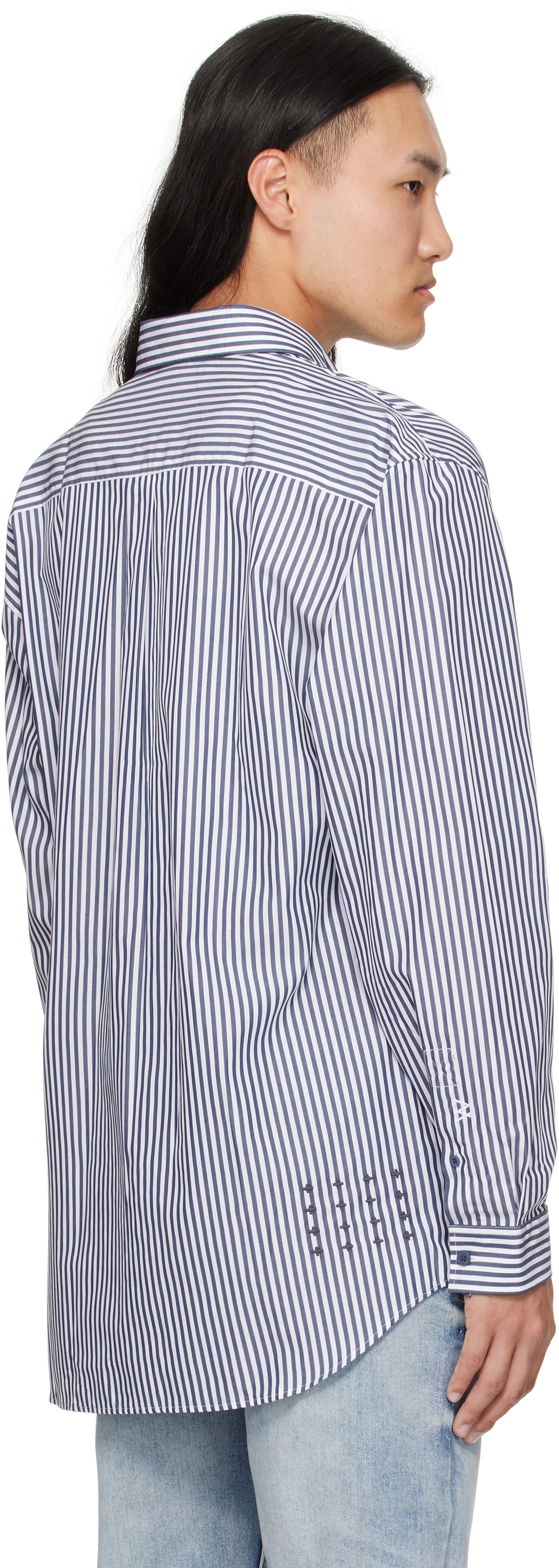 Ksubi Navy & White KSignature LS Shirt