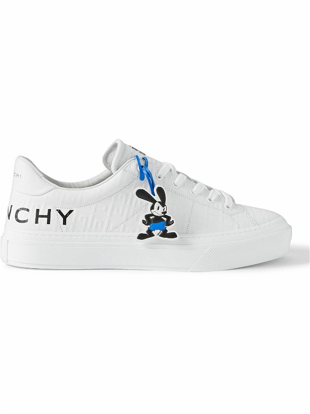 Photo: Givenchy - Disney Oswald City Sport Debossed Leather Sneakers - White
