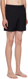 Alexander McQueen Black Embroidered Swim Shorts