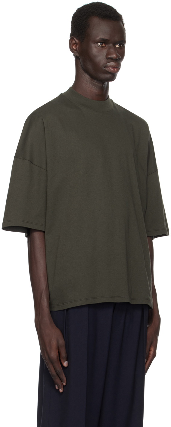 THE ROW ザロウDUSTIN TOP モックネックTシャツ The Row Khaki Dustin T-shirt The Row
