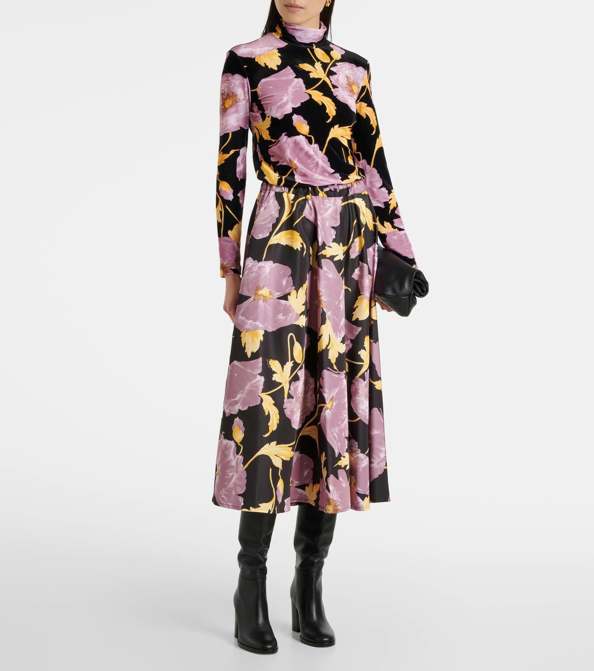 La DoubleJ Floral turtleneck top