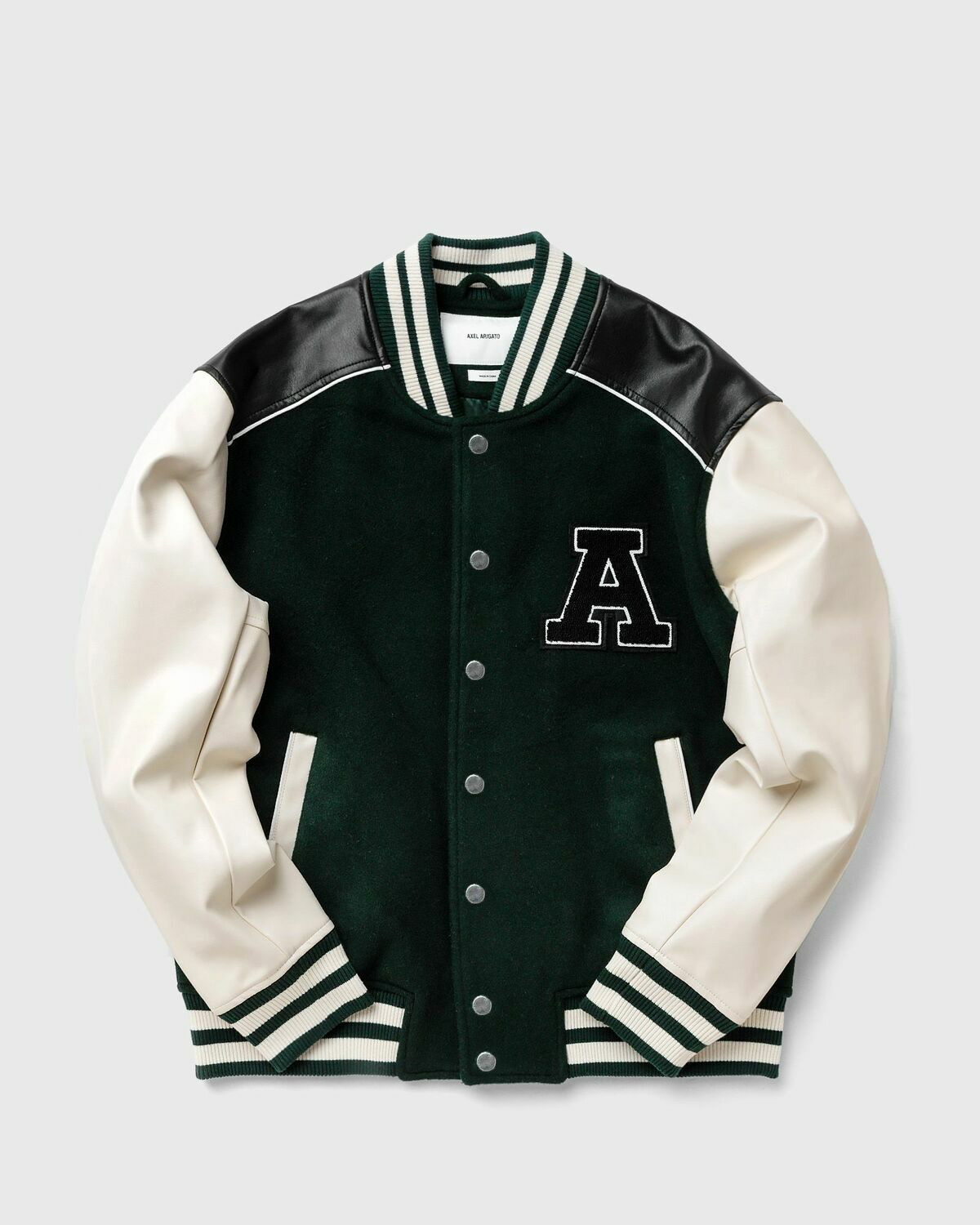 Axel Arigato Ivy Varsity Jacket Green White Mens College Jackets