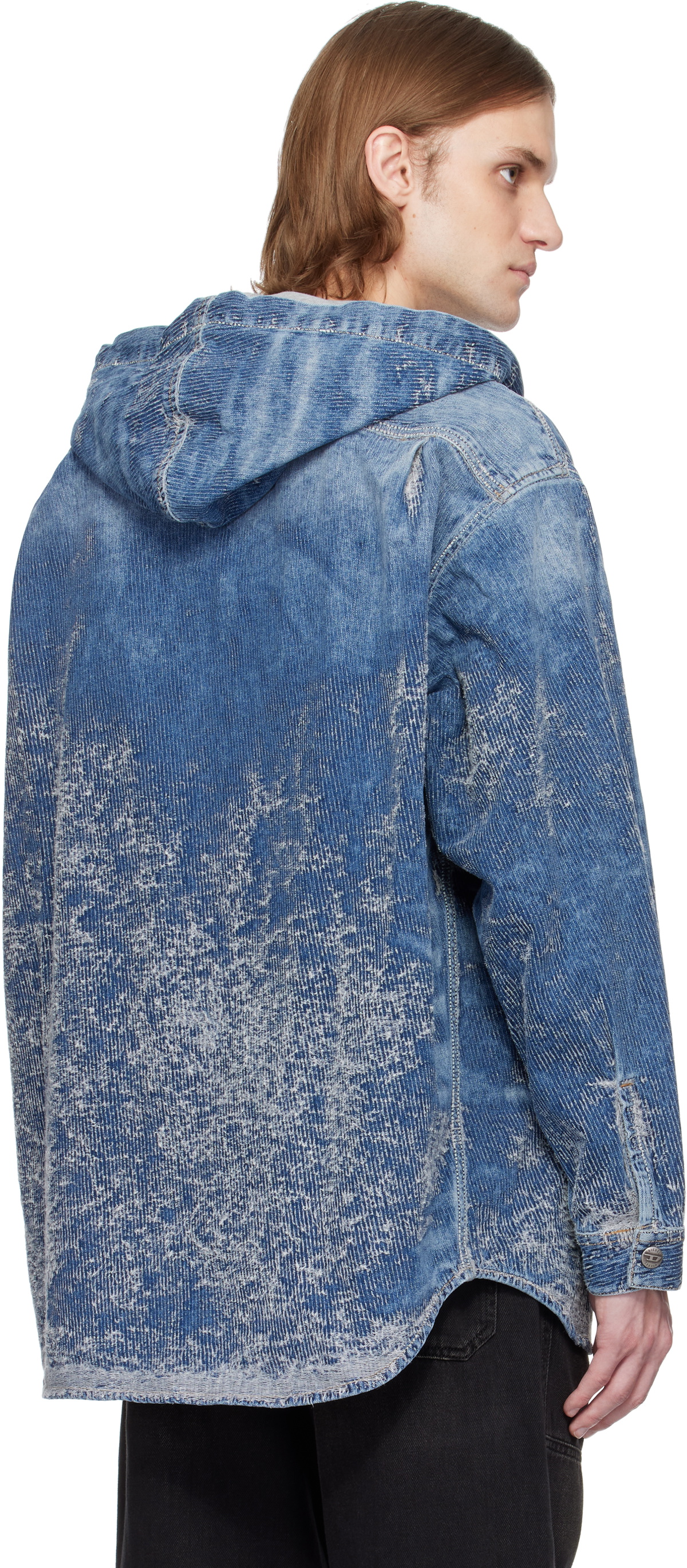 【DIESEL】ブルー D-Dewnys-Hood-S デニム フーディ Diesel Blue D-Dewnys-Hood-S Denim Hoodie Diesel