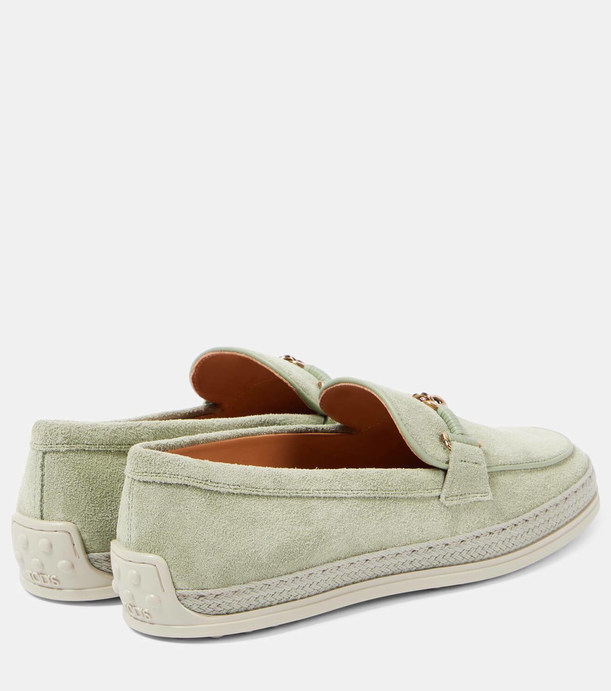 Tod's T Ring suede loafers
