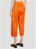 Plissé Cropped Pants in Orange